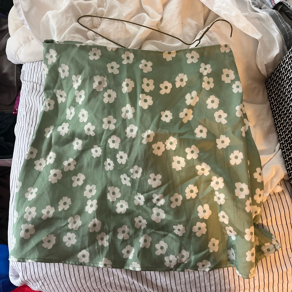 Floral Green Skirt